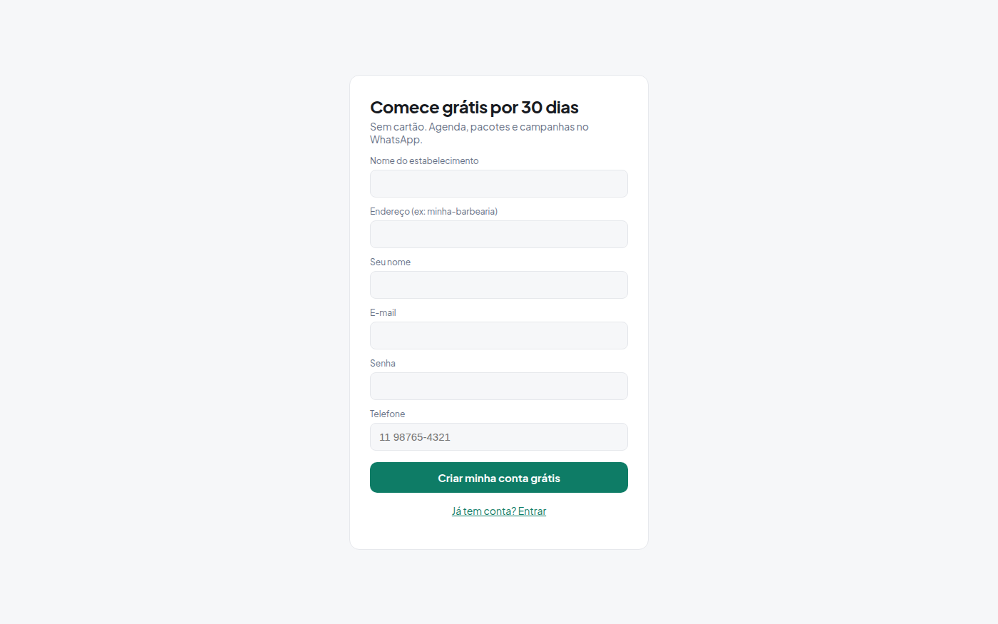Self sign-up