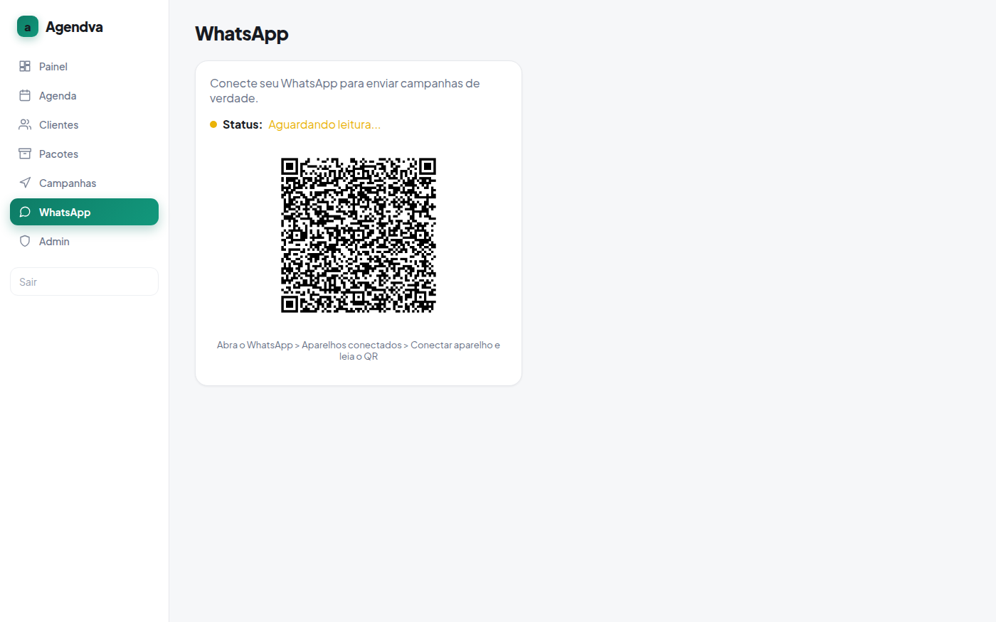 WhatsApp connection by QR