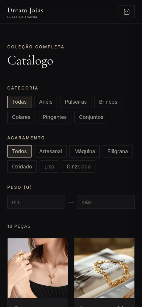Catalog on mobile