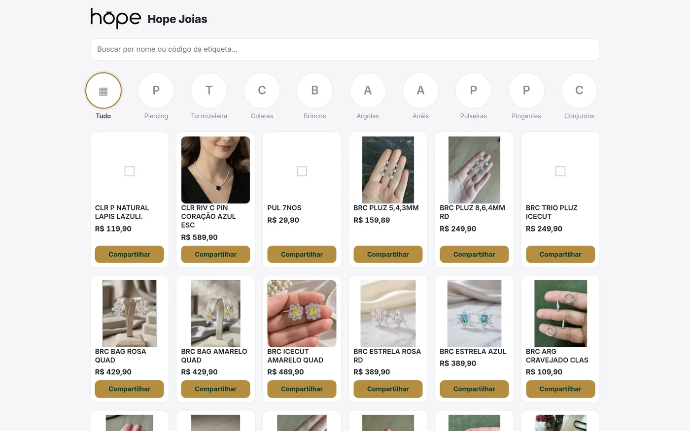 Public storefront catalog